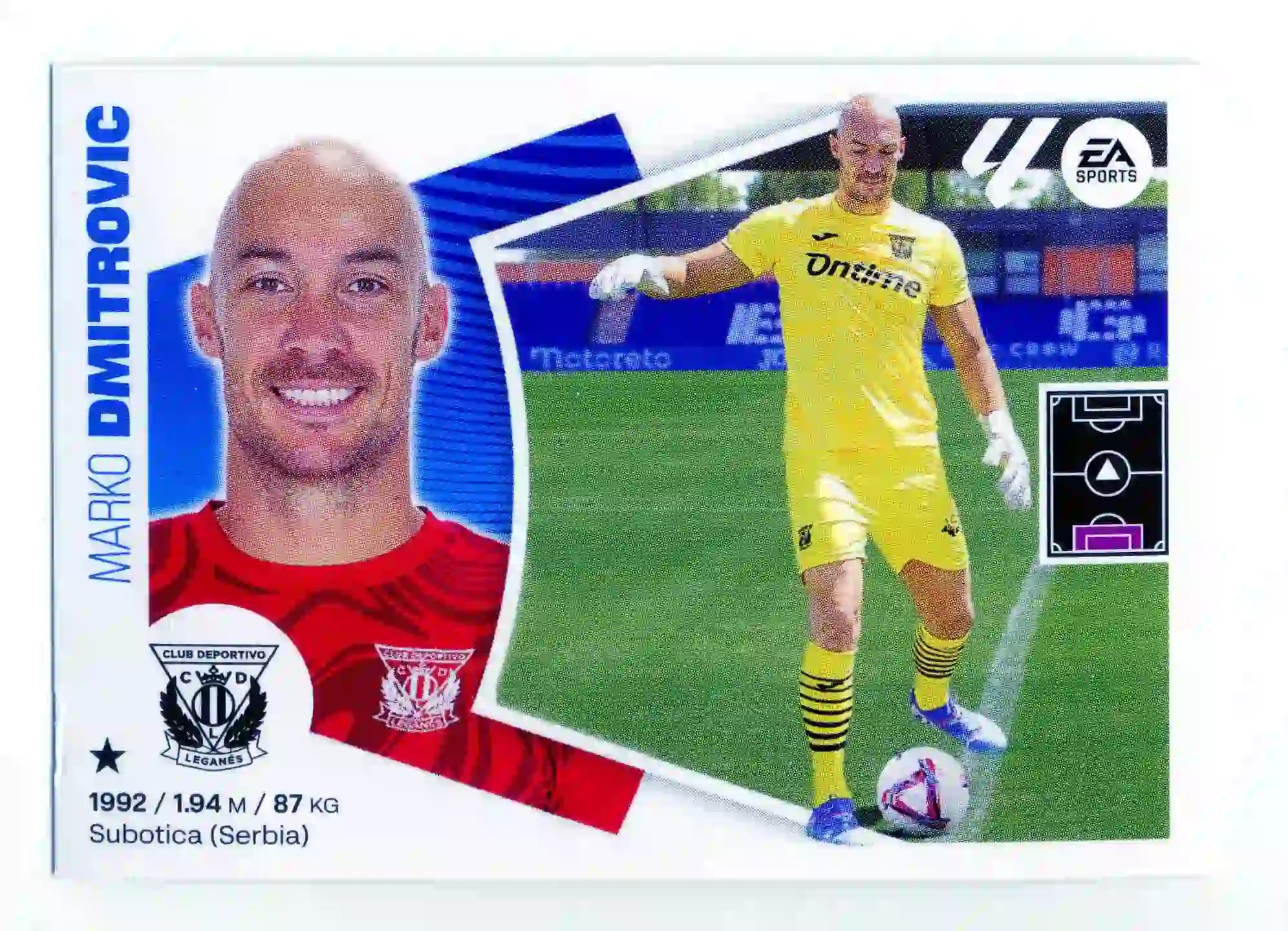 Liga Este-2024-25-Panini-Cromo Trading Card Fútbol- Dmitrovic-Leganés-4-Básico