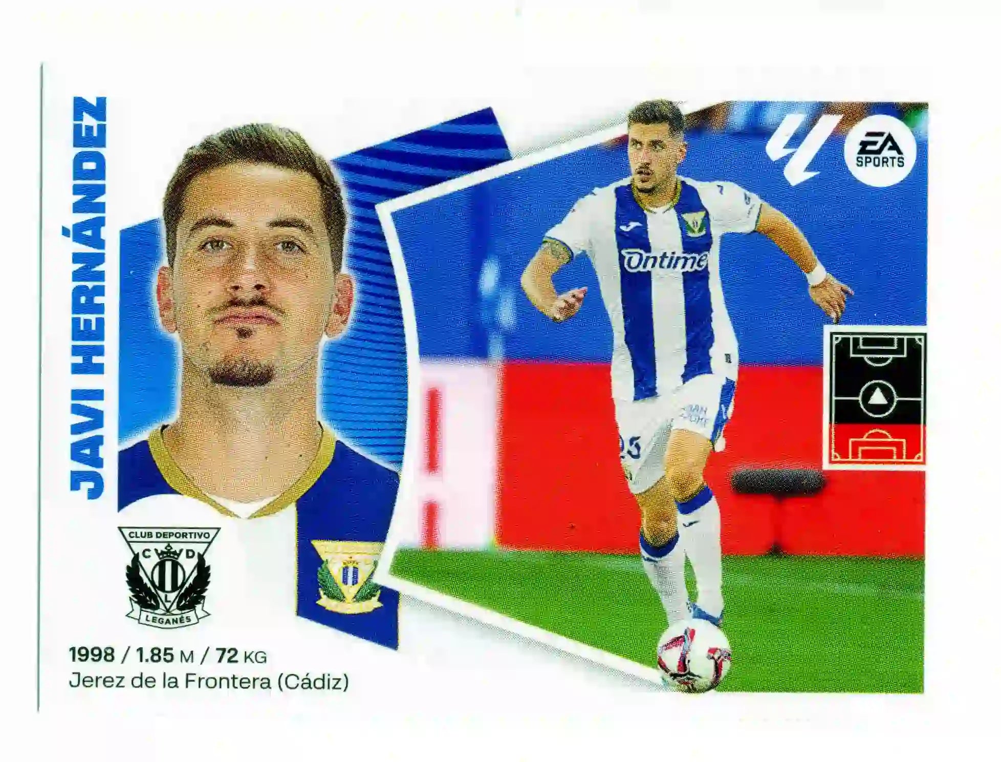 Liga Este-2024-25-Panini-Cromo Trading Card Fútbol- Javi Hernández-Leganés-6-Básico