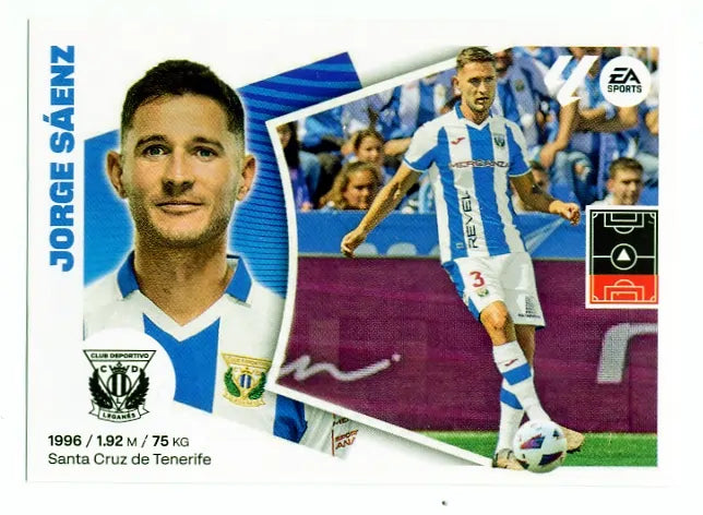 Liga Este-2024-25-Panini-Cromo Trading Card Fútbol- Jorge Sáenz-Leganés-7-Básico