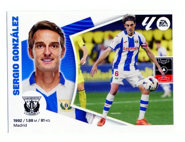 Liga Este-2024-25-Panini-Cromo Trading Card Fútbol- Sergio González-Leganés-8-Básico