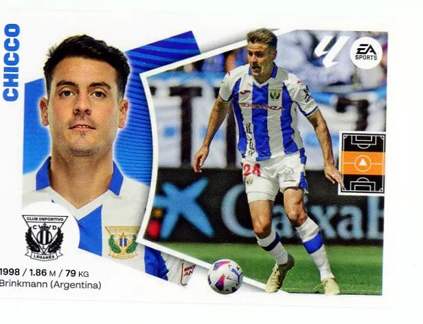 Liga Este-2024-25-Panini-Cromo Trading Card Fútbol- Chicco-Leganés-13-Básico