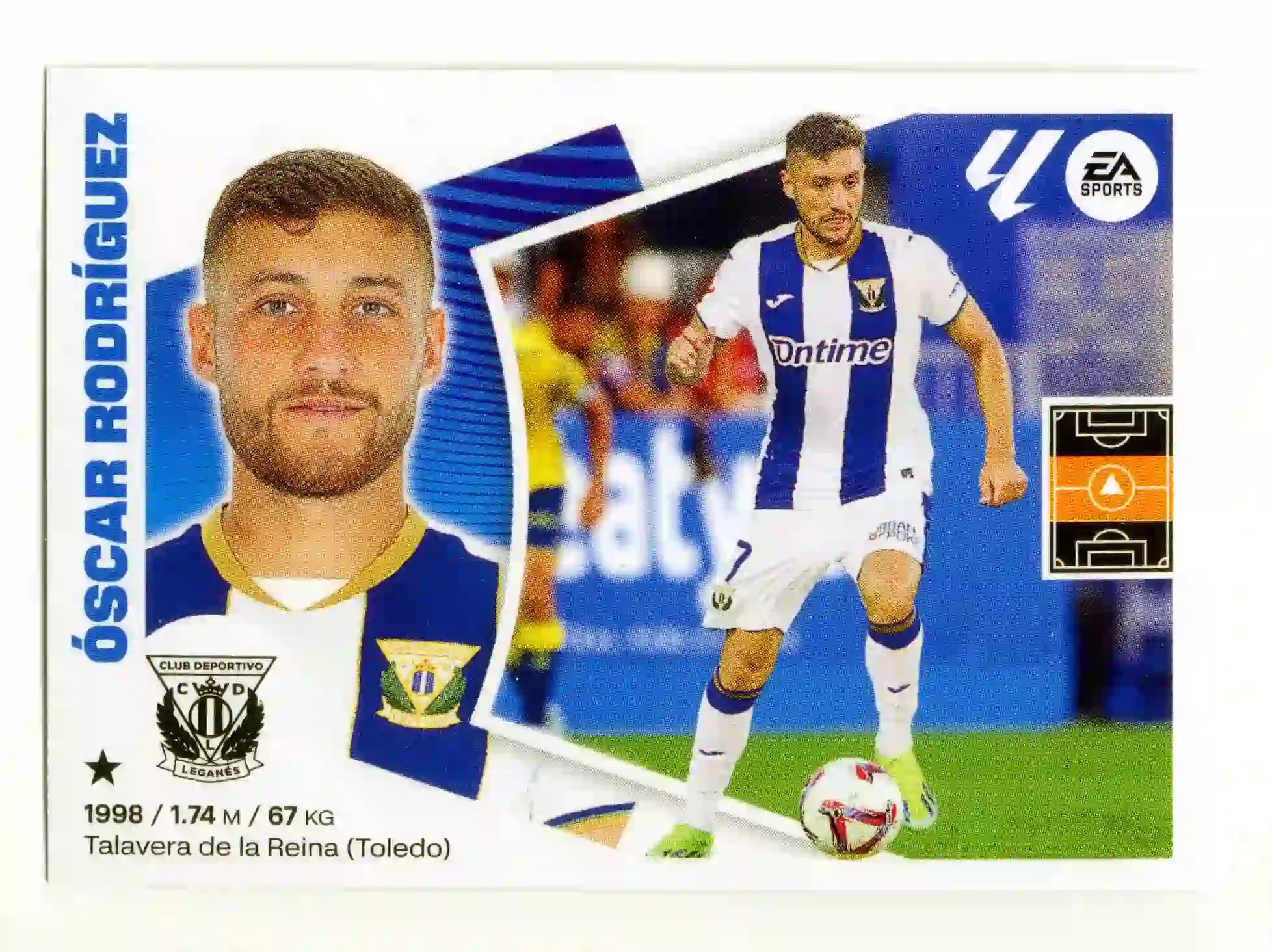 Liga Este-2024-25-Panini-Cromo Trading Card Fútbol- Óscar Rodríguez-Leganés-16-Básico