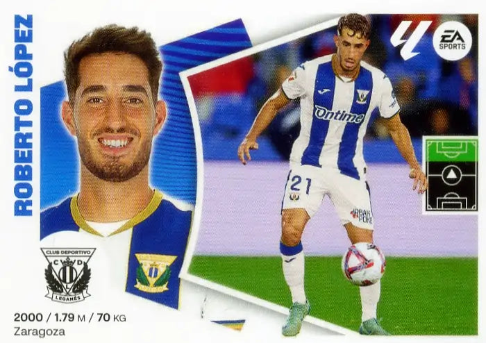 Liga Este-2024-25-Panini-Cromo Trading Card Fútbol- Roberto López -Leganés-18 Bis-Básico