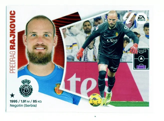 Liga Este-2024-25-Panini-Cromo Trading Card Fútbol- Rajkovic-Mallorca-3-Básico