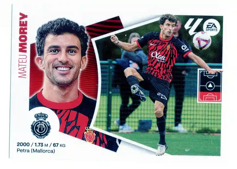 Liga Este-2024-25-Panini-Cromo Trading Card Fútbol- Morey -Mallorca-6 Bis-Básico