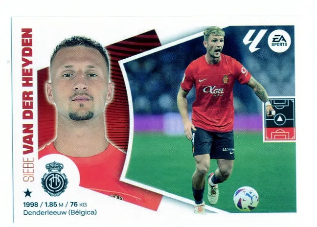 Liga Este-2024-25-Panini-Cromo Trading Card Fútbol- Van der Heyden-Mallorca-9B-Básico