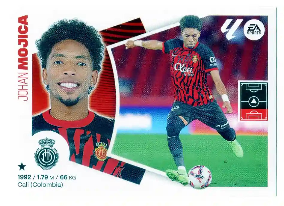Liga Este-2024-25-Panini-Cromo Trading Card Fútbol- Mojica-Mallorca-10-Básico