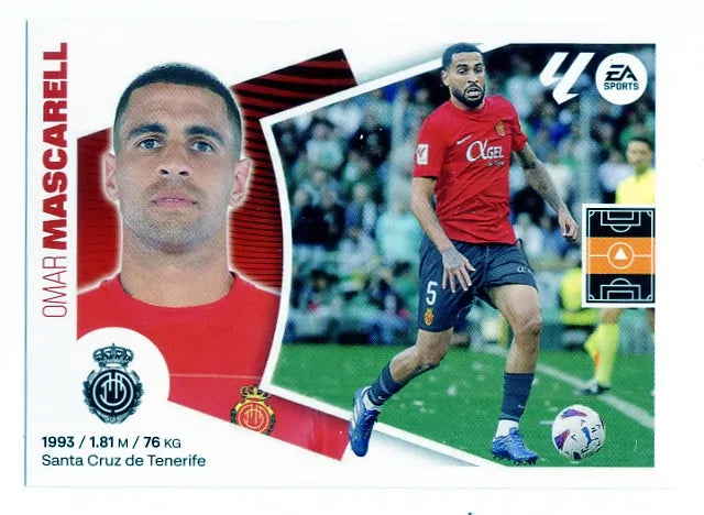 Liga Este-2024-25-Panini-Cromo Trading Card Fútbol- Mascarell-Mallorca-12-Básico