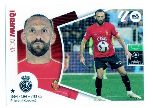 Liga Este-2024-25-Panini-Cromo Trading Card Fútbol- Muriqi-Mallorca-20-Básico