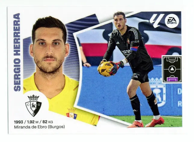 Liga Este-2024-25-Panini-Cromo Trading Card Fútbol- Sergio Herrera-Osasuna-3-Básico