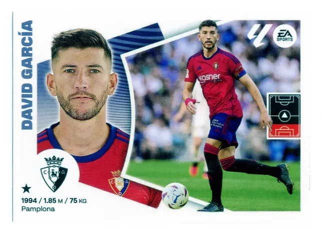 Liga Este-2024-25-Panini-Cromo Trading Card Fútbol- David García-Osasuna-8-Básico