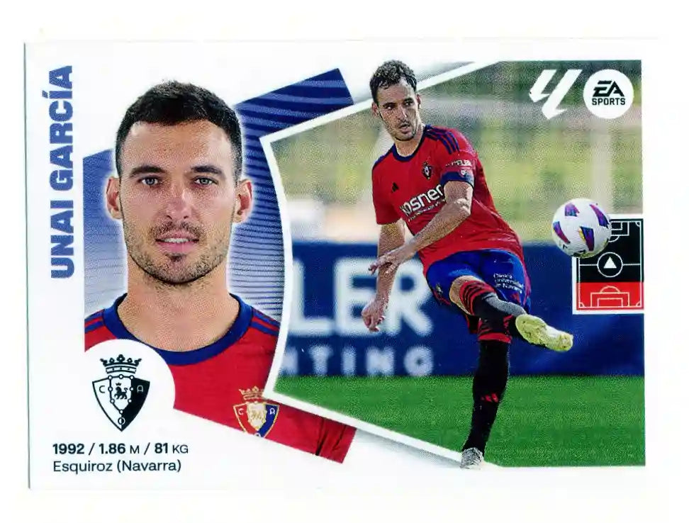 Liga Este-2024-25-Panini-Cromo Trading Card Fútbol- Unai García-Osasuna-8 Bis-Básico