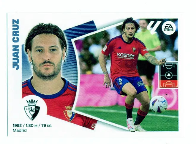 Liga Este-2024-25-Panini-Cromo Trading Card Fútbol- Juan Cruz-Osasuna-10-Básico