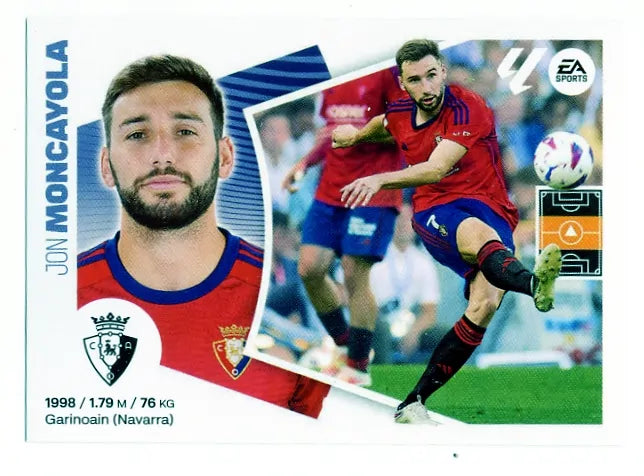 Liga Este-2024-25-Panini-Cromo Trading Card Fútbol- Moncayola-Osasuna-12-Básico