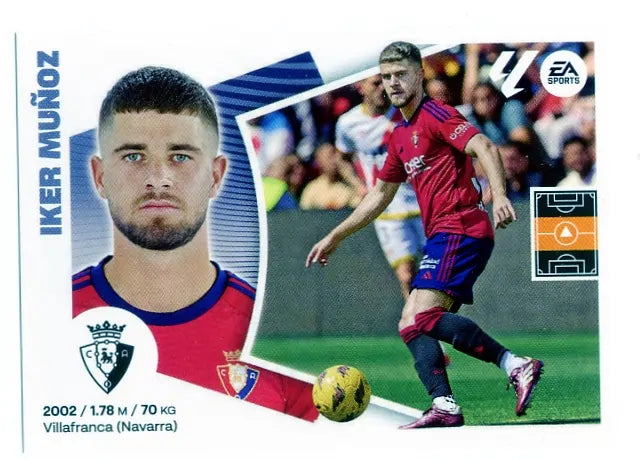 Liga Este-2024-25-Panini-Cromo Trading Card Fútbol- Iker Muñoz-Osasuna-14-Básico