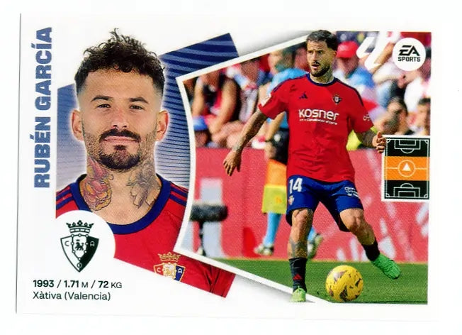 Liga Este-2024-25-Panini-Cromo Trading Card Fútbol- Rubén García-Osasuna-15-Básico
