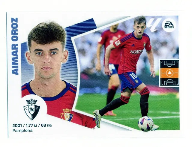 Liga Este-2024-25-Panini-Cromo Trading Card Fútbol- Aimar Oroz-Osasuna-17-Básico