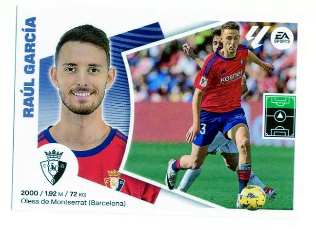 Liga Este-2024-25-Panini-Cromo Trading Card Fútbol- Raúl García-Osasuna-18-Básico