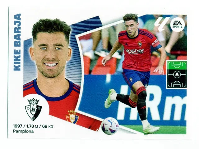 Liga Este-2024-25-Panini-Cromo Trading Card Fútbol- Kike Barja-Osasuna-19B-Básico