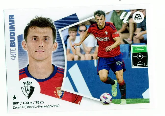 Liga Este-2024-25-Panini-Cromo Trading Card Fútbol- Budimir-Osasuna-20-Básico