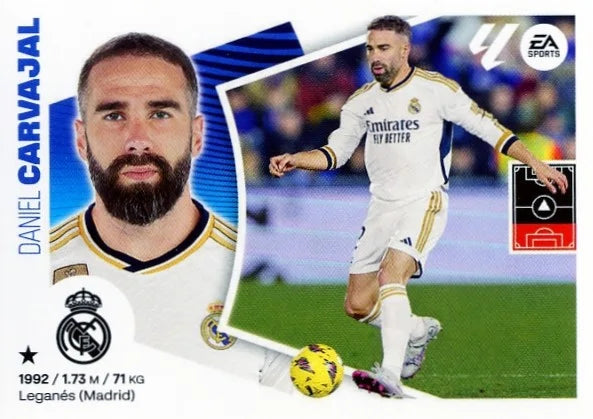 Liga Este-2024-25-Panini-Cromo Trading Card Fútbol- Carvajal- Real Madrid -5-Básico