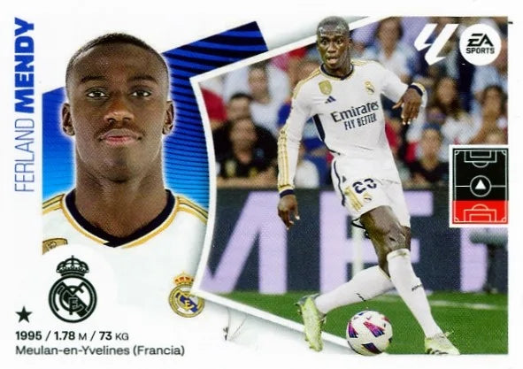 Liga Este-2024-25-Panini-Cromo Trading Card Fútbol- Mendy- Real Madrid -10A-Básico