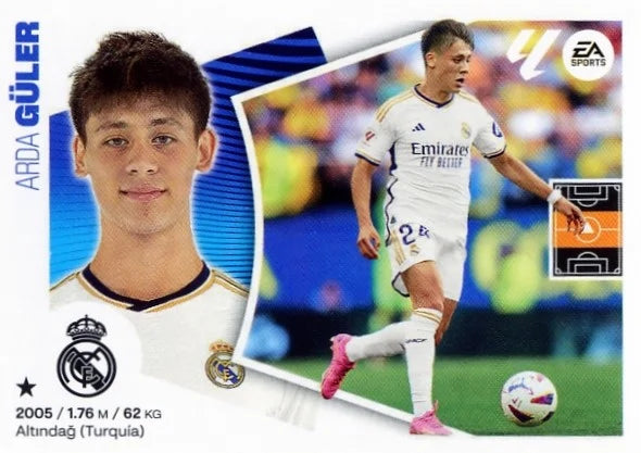 Liga Este-2024-25-Panini-Cromo Trading Card Fútbol- Güler- Real Madrid -13A-Básico