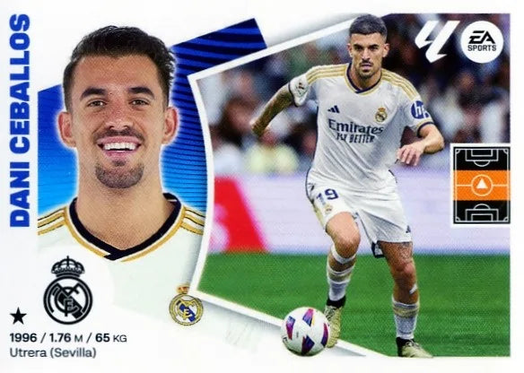 Liga Este-2024-25-Panini-Cromo Trading Card Fútbol- Dani Ceballos- Real Madrid -13B-Básico