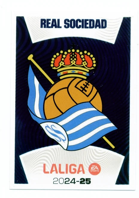 Liga Este-2024-25-Panini-Cromo Trading Card Fútbol- Escudo- Real Sociedad-1-Básico