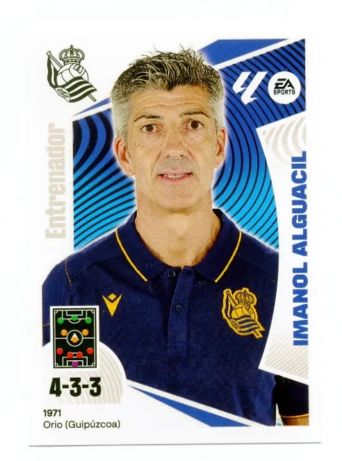 Liga Este-2024-25-Panini-Cromo Trading Card Fútbol- Imanol Alguacil - Real Sociedad-2-Básico