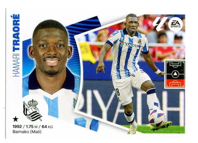 Liga Este-2024-25-Panini-Cromo Trading Card Fútbol- Traoré- Real Sociedad-5A-Básico