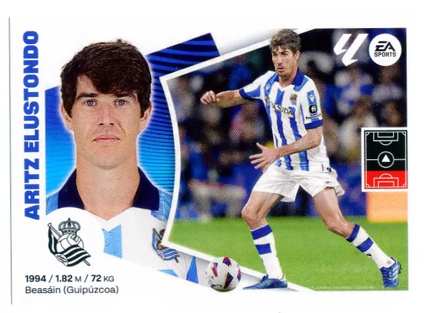 Liga Este-2024-25-Panini-Cromo Trading Card Fútbol- Aritz Elustondo- Real Sociedad-7-Básico