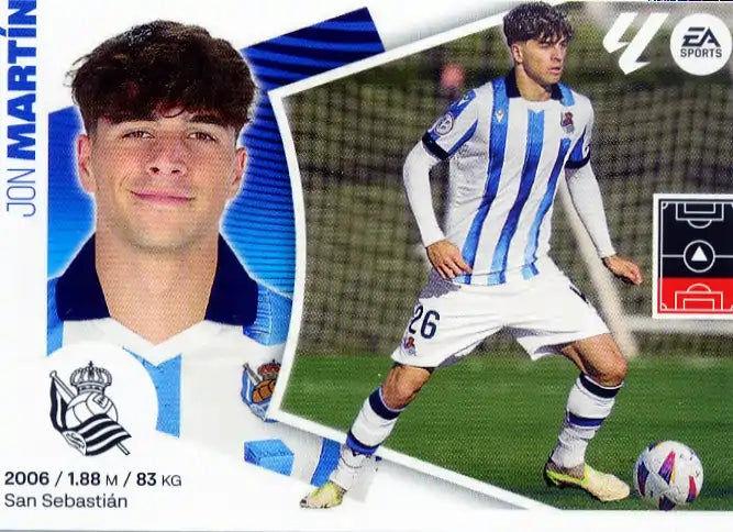 Liga Este-2024-25-Panini-Cromo Trading Card Fútbol- Martín - Real Sociedad-8 Bis-Básico