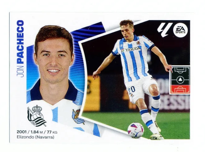 Liga Este-2024-25-Panini-Cromo Trading Card Fútbol- Pacheco- Real Sociedad-9-Básico