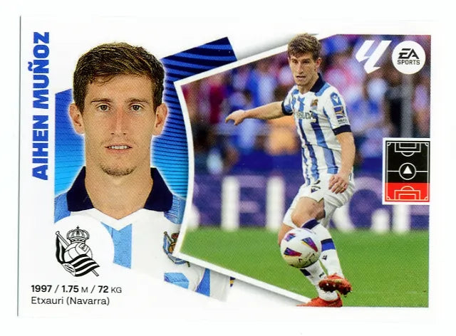 Liga Este-2024-25-Panini-Cromo Trading Card Fútbol- Aihen Muñoz- Real Sociedad-10A-Básico