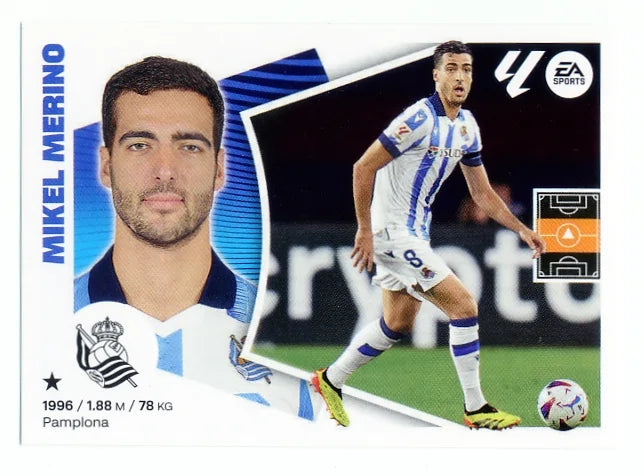Liga Este-2024-25-Panini-Cromo Trading Card Fútbol- Mikel Merino- Real Sociedad-13-Básico