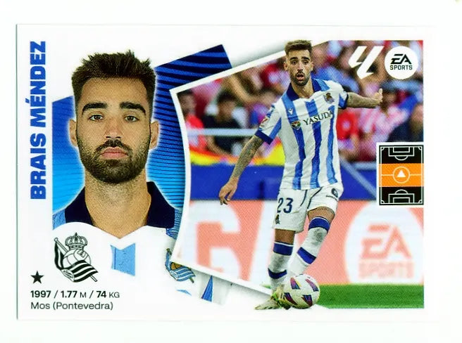 Liga Este-2024-25-Panini-Cromo Trading Card Fútbol- Brais Méndez- Real Sociedad-14-Básico