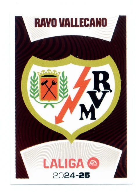 Liga Este-2024-25-Panini-Cromo Trading Card Fútbol- Escudo- Rayo Vallecano-1-Básico