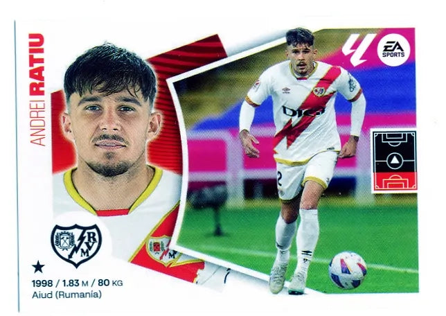 Liga Este-2024-25-Panini-Cromo Trading Card Fútbol- Ratiu- Rayo Vallecano-5B-Básico