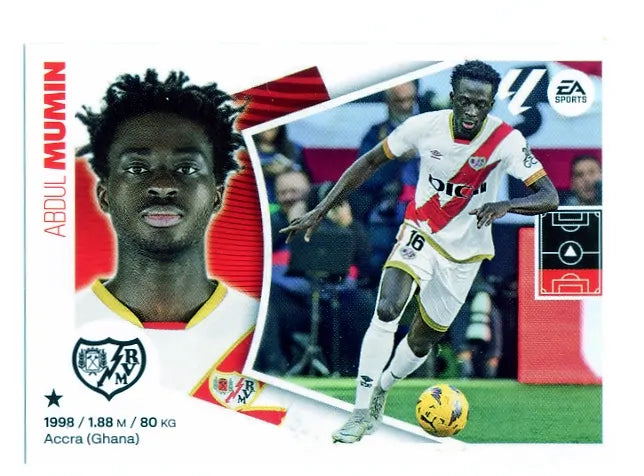 Liga Este-2024-25-Panini-Cromo Trading Card Fútbol- Mumin- Rayo Vallecano-7-Básico