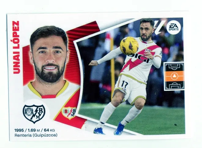 Liga Este-2024-25-Panini-Cromo Trading Card Fútbol- Unai López- Rayo Vallecano-13-Básico