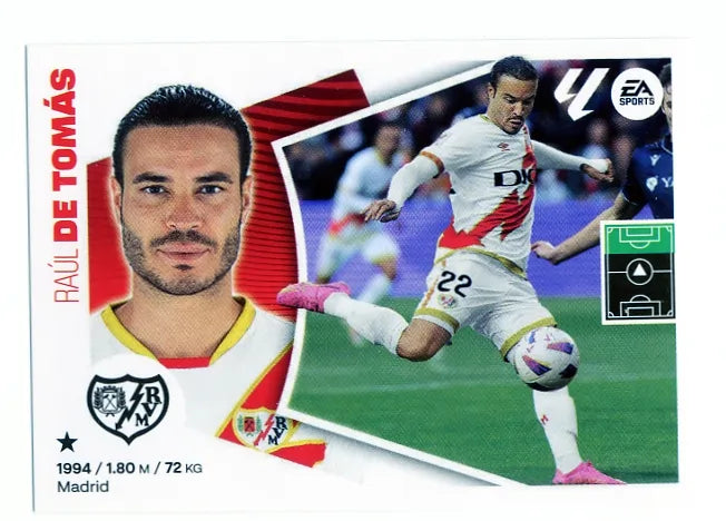 Liga Este-2024-25-Panini-Cromo Trading Card Fútbol- De Tomás- Rayo Vallecano-19-Básico