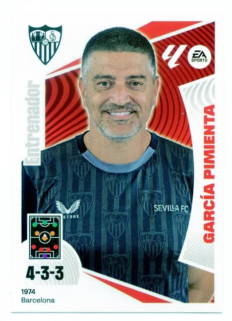 Liga Este-2024-25-Panini-Cromo Trading Card Fútbol- García Pimienta - Sevilla-2-Básico