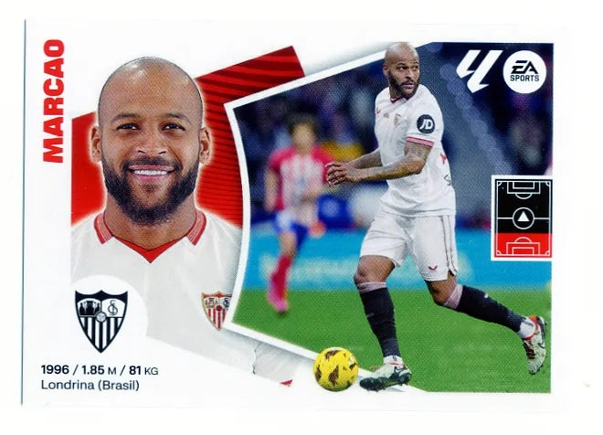 Liga Este-2024-25-Panini-Cromo Trading Card Fútbol- Marcao- Sevilla-8-Básico