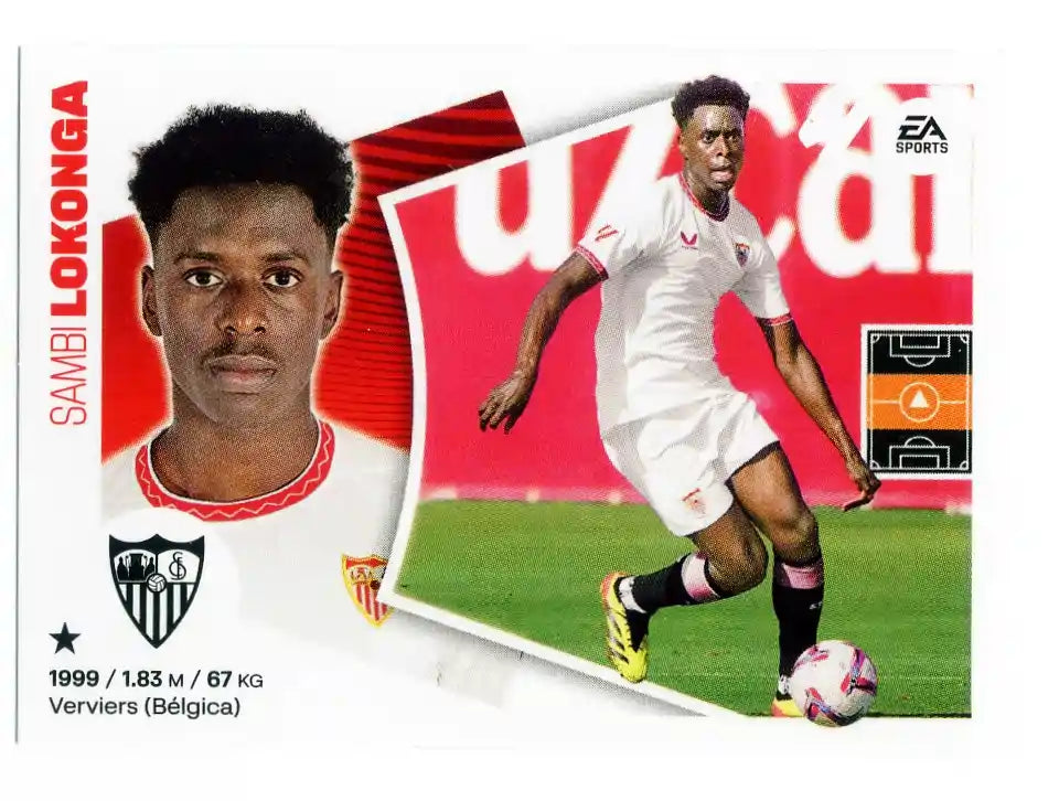 Liga Este-2024-25-Panini-Cromo Trading Card Fútbol- Lokonga- Sevilla-13-Básico