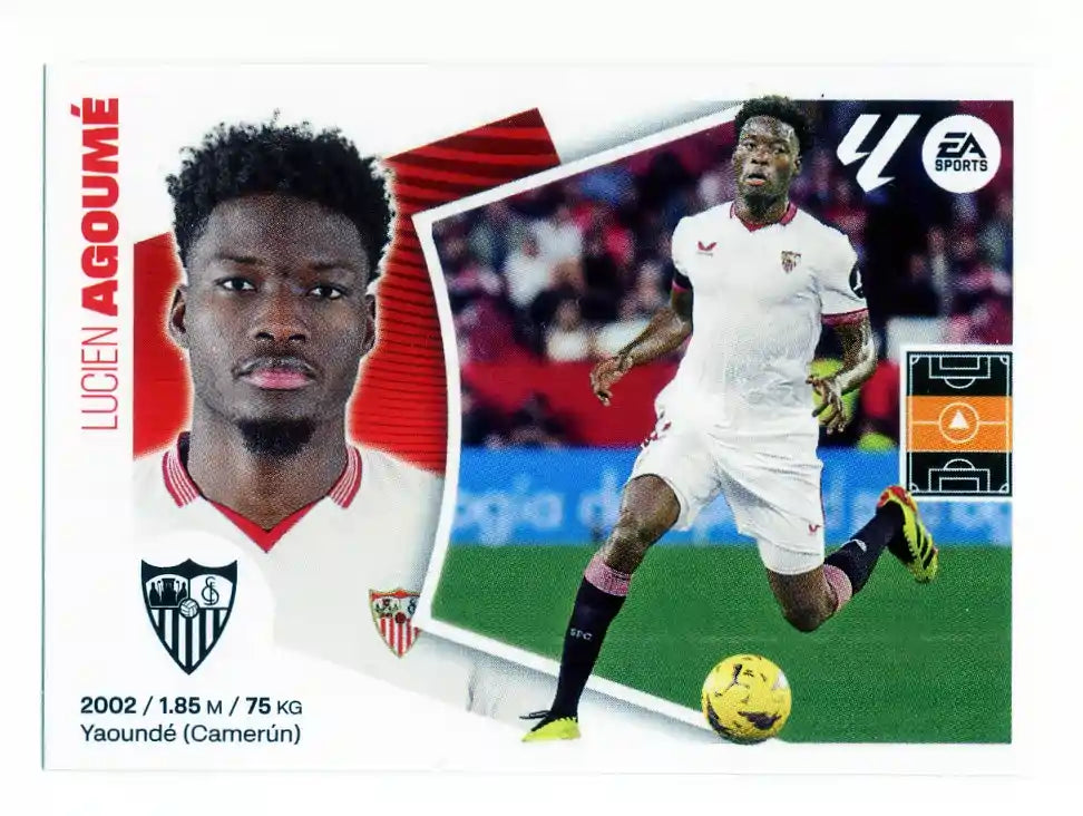 Liga Este-2024-25-Panini-Cromo Trading Card Fútbol- Agoumé - Sevilla-14 Bis-Básico