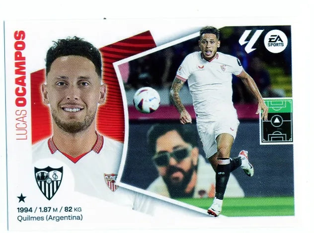 Liga Este-2024-25-Panini-Cromo Trading Card Fútbol- Ocampos- Sevilla-17-Básico