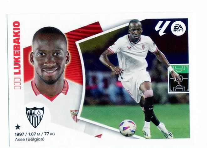 Liga Este-2024-25-Panini-Cromo Trading Card Fútbol- Lukebakio- Sevilla-19-Básico