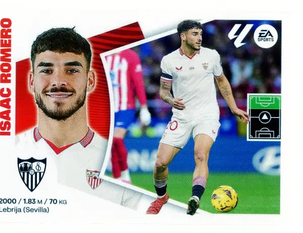 Liga Este-2024-25-Panini-Cromo Trading Card Fútbol- Isaac Romero- Sevilla-20-Básico