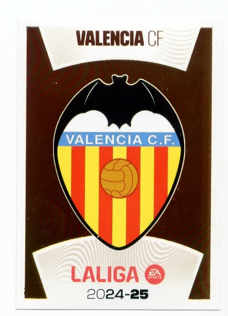 Liga Este-2024-25-Panini-Cromo Trading Card Fútbol- Escudo- Valencia-1-Básico